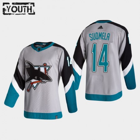San Jose Sharks Antti Suomela 14 2020-21 Reverse Retro Authentic Shirt - Kinderen